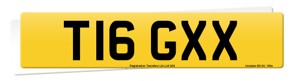 Registration number T16 GXX